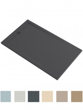 Plato De Ducha - Resina - Textura Pizarra/piedra - Antideslizante - Color  Blanco - 70x100 con Ofertas en Carrefour